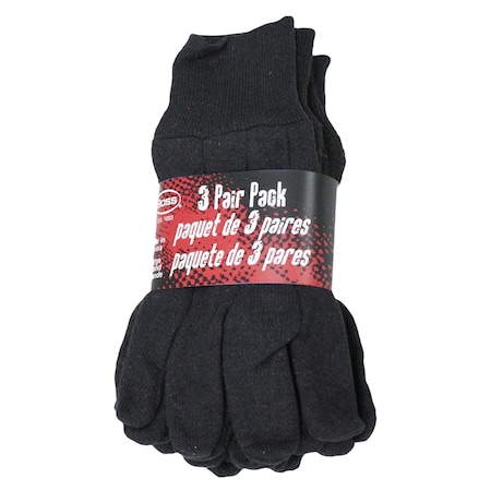 West Chester Protective Gear Brown Jersey Work Glove, 6PK 7012457